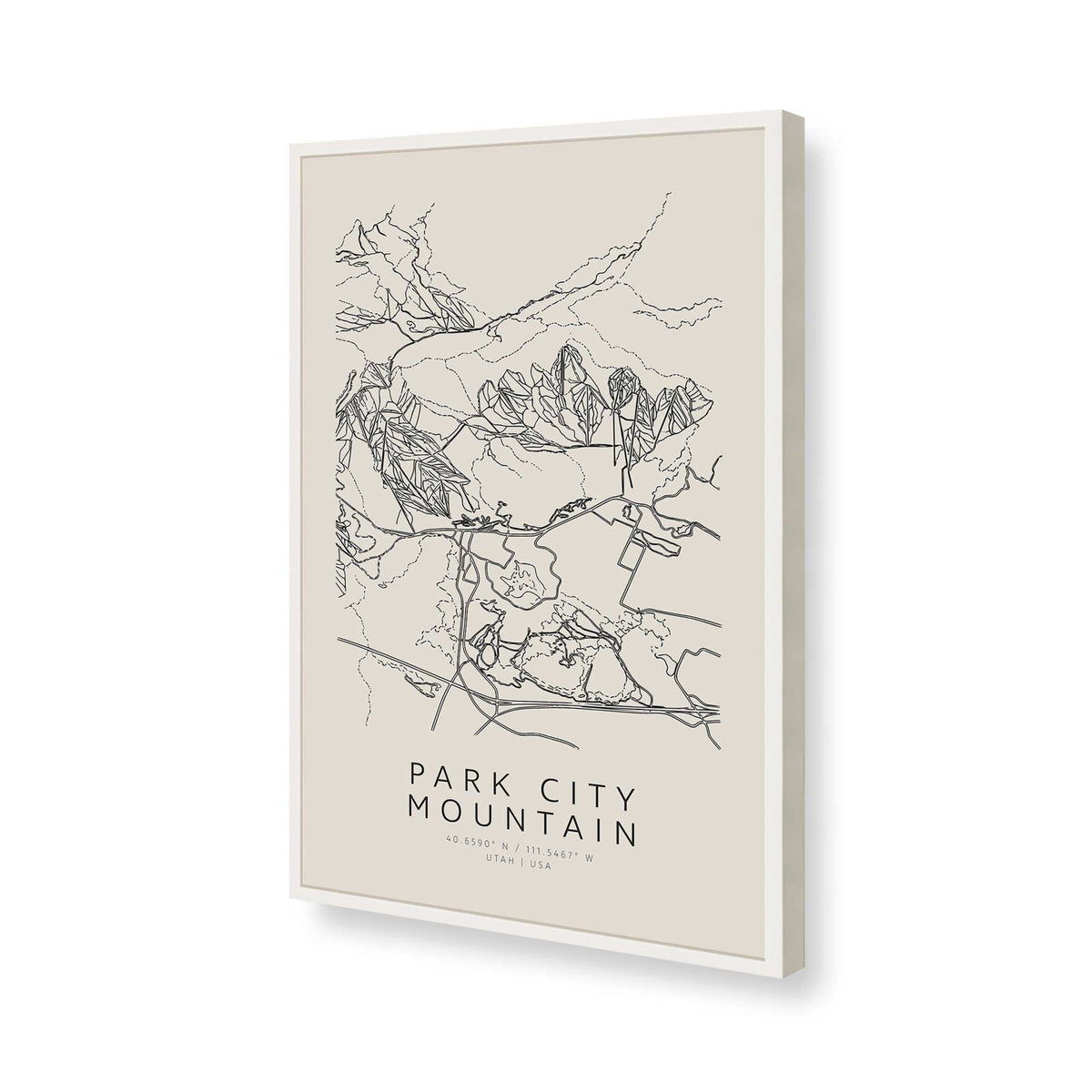 [Color:Opaque White], Picture of art in a Opaque White frame of the corner