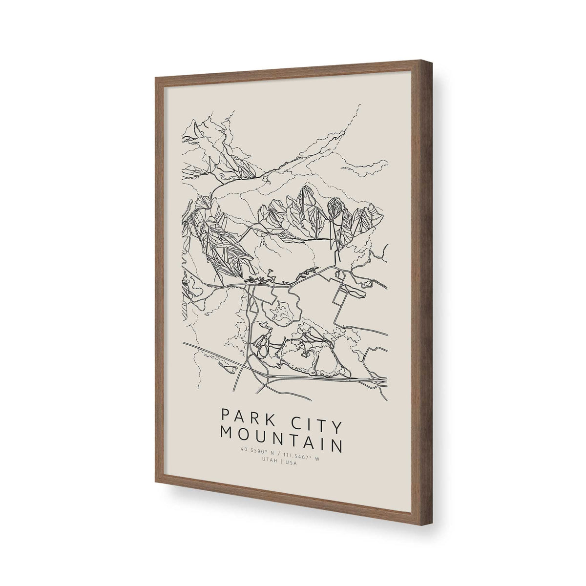[Color:Walnut], Picture of art in a Walnut frame of the corner