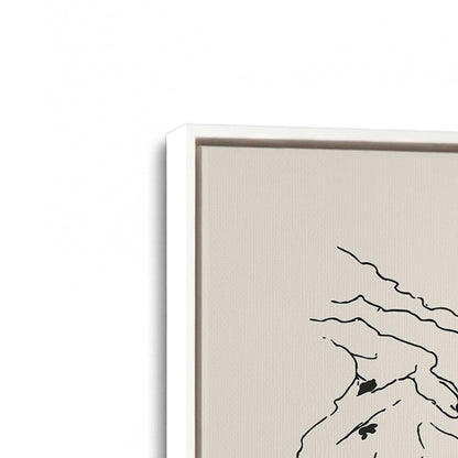 [Color:Opaque White], Picture of art in a White frame at an angle