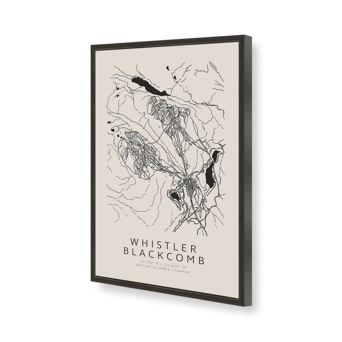 [Color:Satin Black], Picture of art in a Satin Black frame of the corner