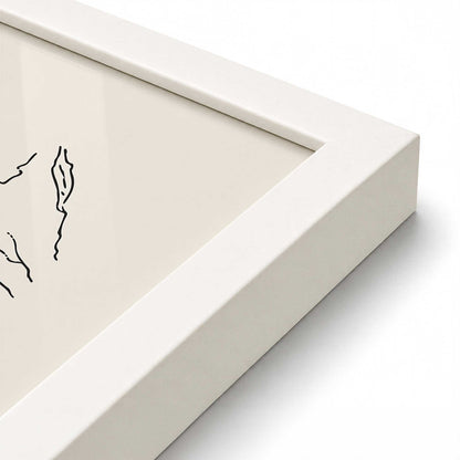 [Color:Opaque White], Picture of art in a Opaque White frame at an angle