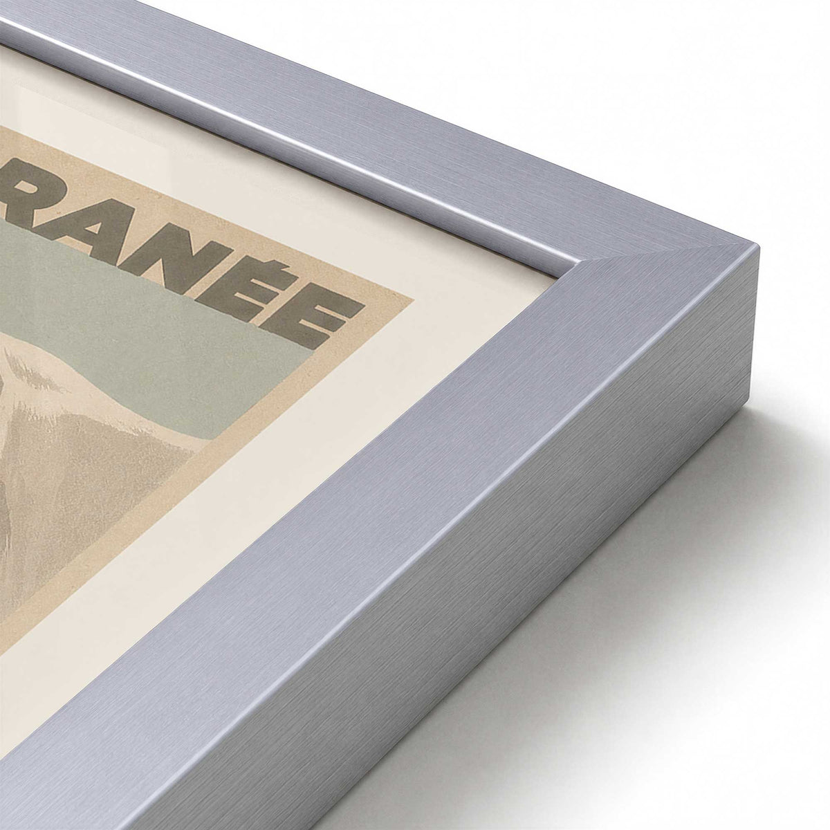 [Color:Polished Chrome], Picture of art in a Polished Chrome frame at an angle