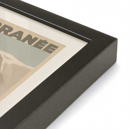 [Color:Satin Black], Picture of art in a Satin Black frame at an angle