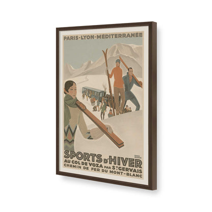 [Color:Brown], Picture of art in a Brown frame of the corner
