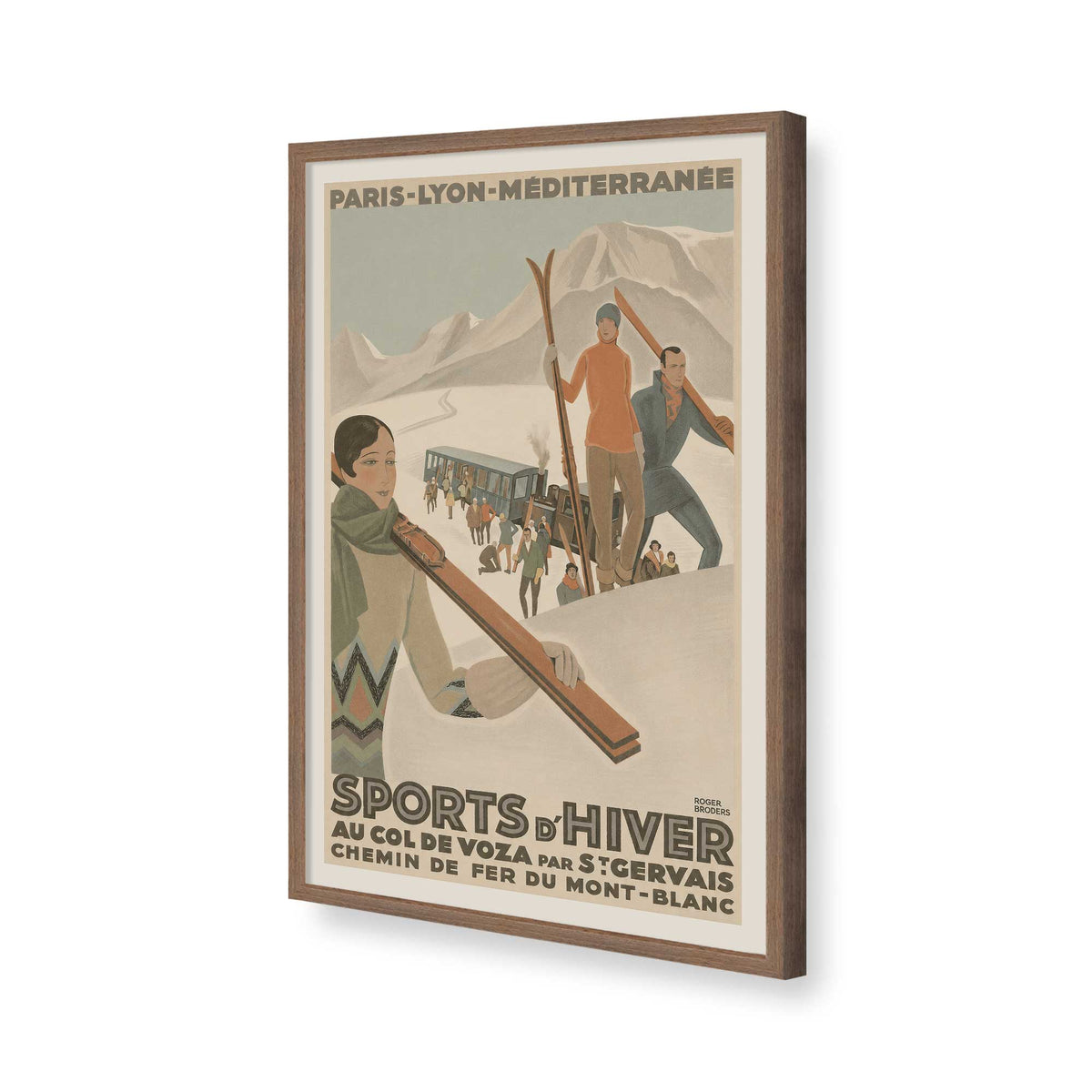 [Color:Walnut], Picture of art in a Walnut frame of the corner