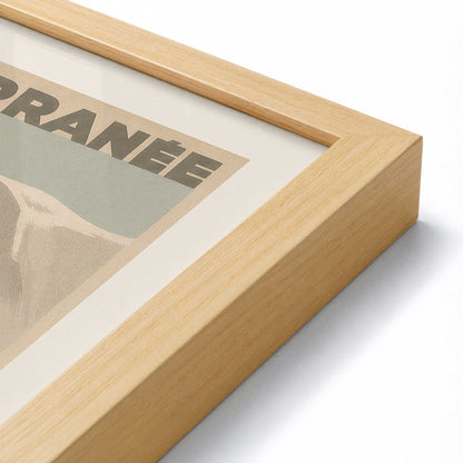 [Color:American Maple], Picture of art in a American Maple frame at an angle