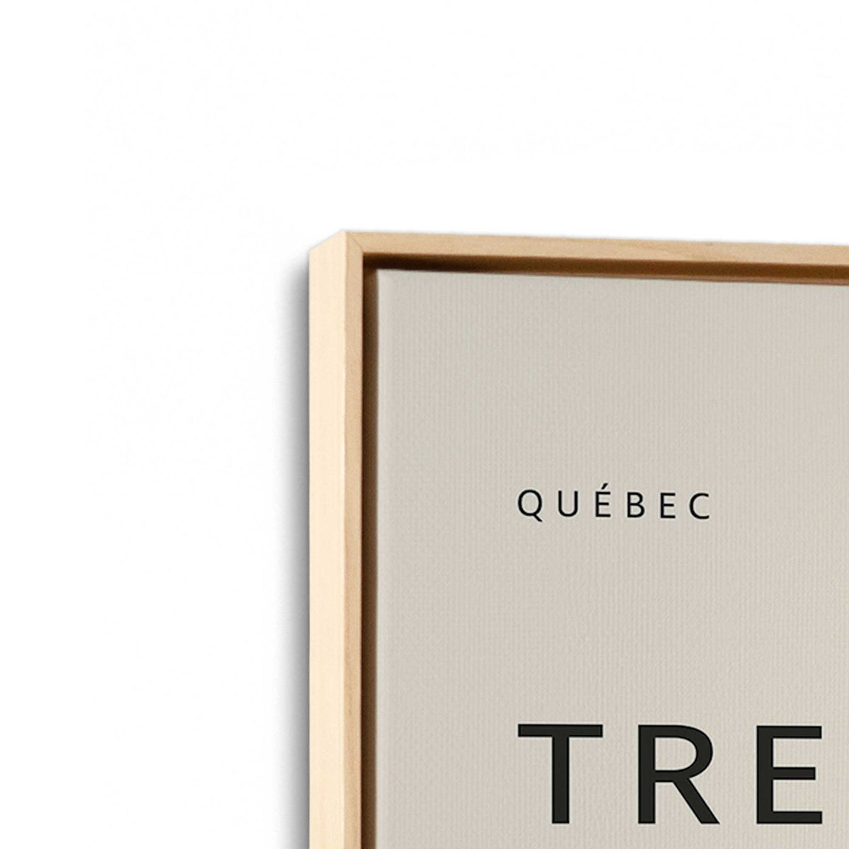 [Color:American Maple], Picture of art in a American Maple frame at an angle