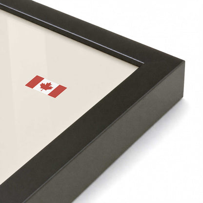 [Color:Satin Black], Picture of art in a Satin Black frame at an angle