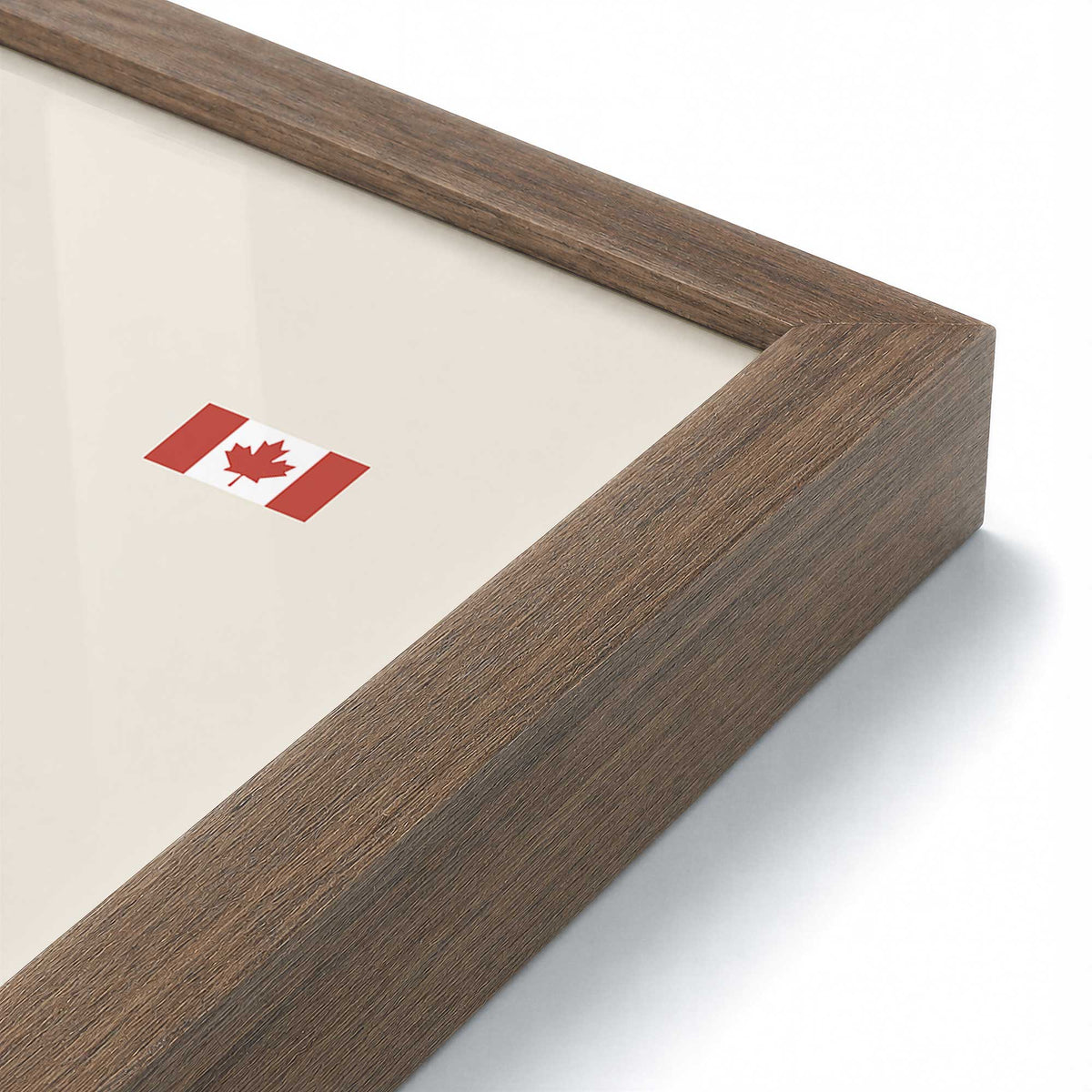 [Color:Walnut], Picture of art in a Walnut frame at an angle
