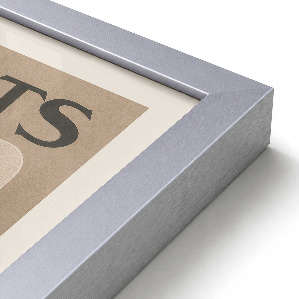 [Color:Polished Chrome], Picture of art in a Polished Chrome frame at an angle