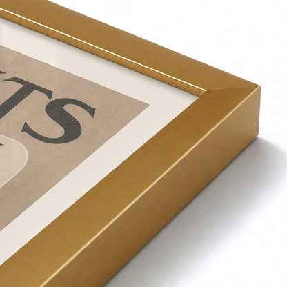 [Color:Polished Gold], Picture of art in a Polished Gold frame at an angle