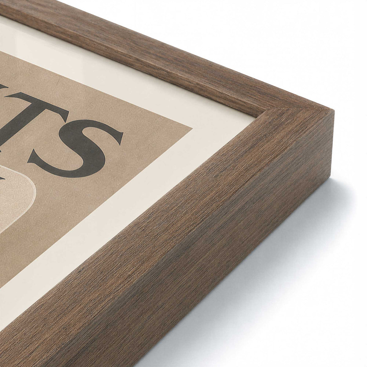 [Color:Walnut], Picture of art in a Walnut frame at an angle