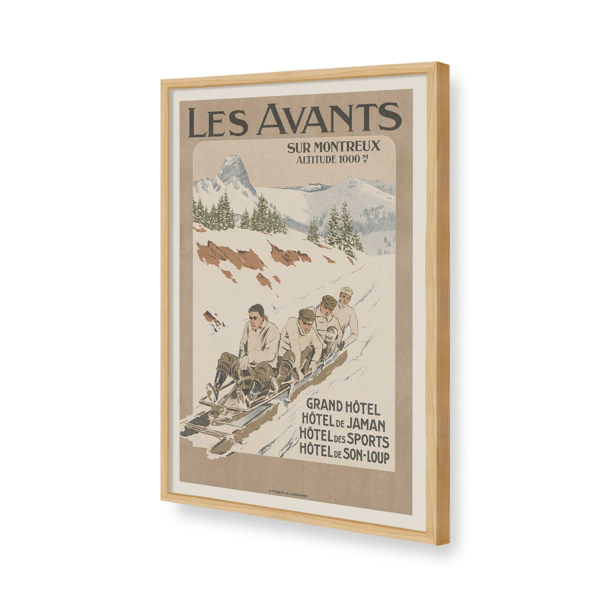 [Color:American Maple], Picture of art in a American Maple frame of the corner