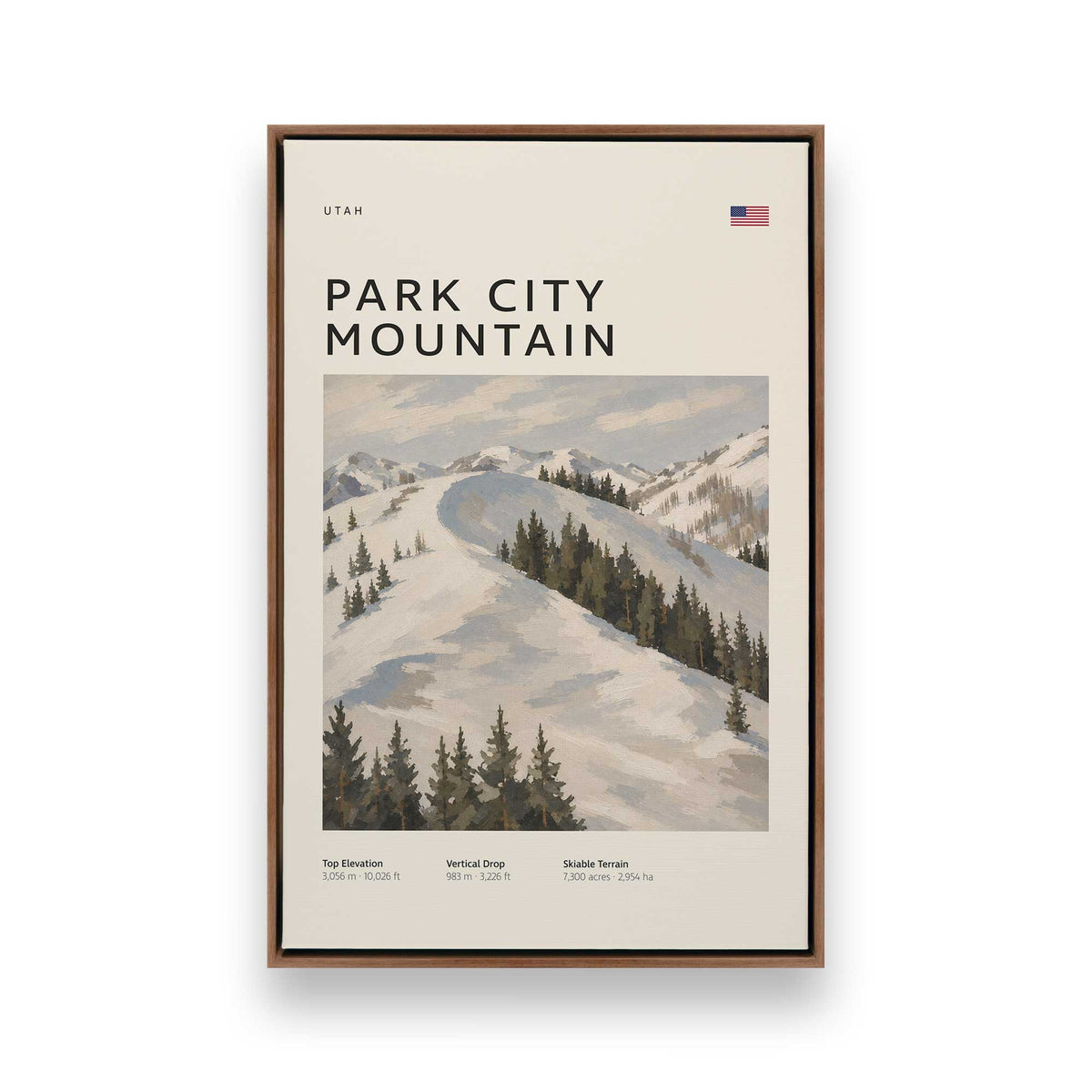 [Color:Walnut], Picture of art in a Walnut frame