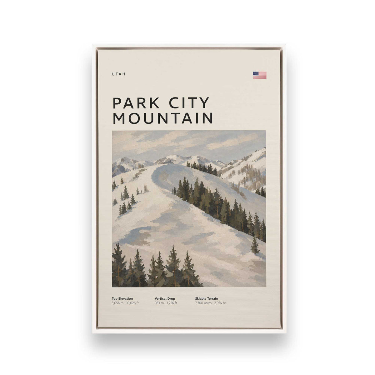[Color:Opaque White], Picture of art in a White frame