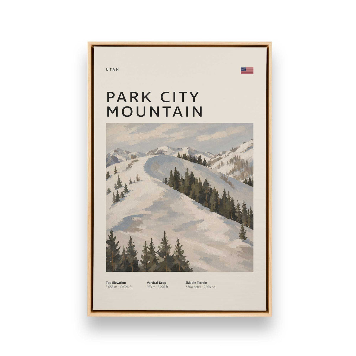 [Color:American Maple], Picture of art in a American Maple frame