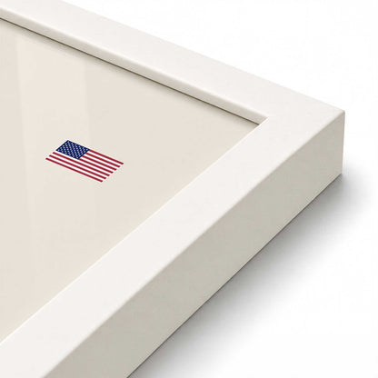 [Color:Opaque White], Picture of art in a Opaque White frame at an angle