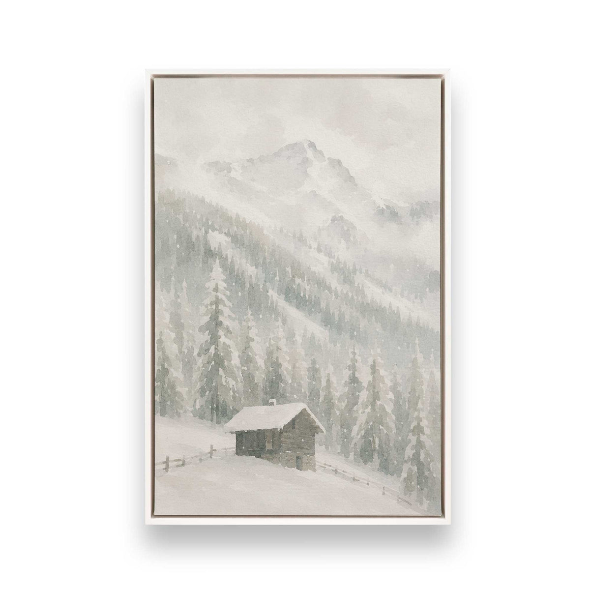 [Color:Opaque White], Picture of art in a White frame