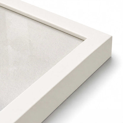 [Color:Opaque White], Picture of art in a Opaque White frame at an angle