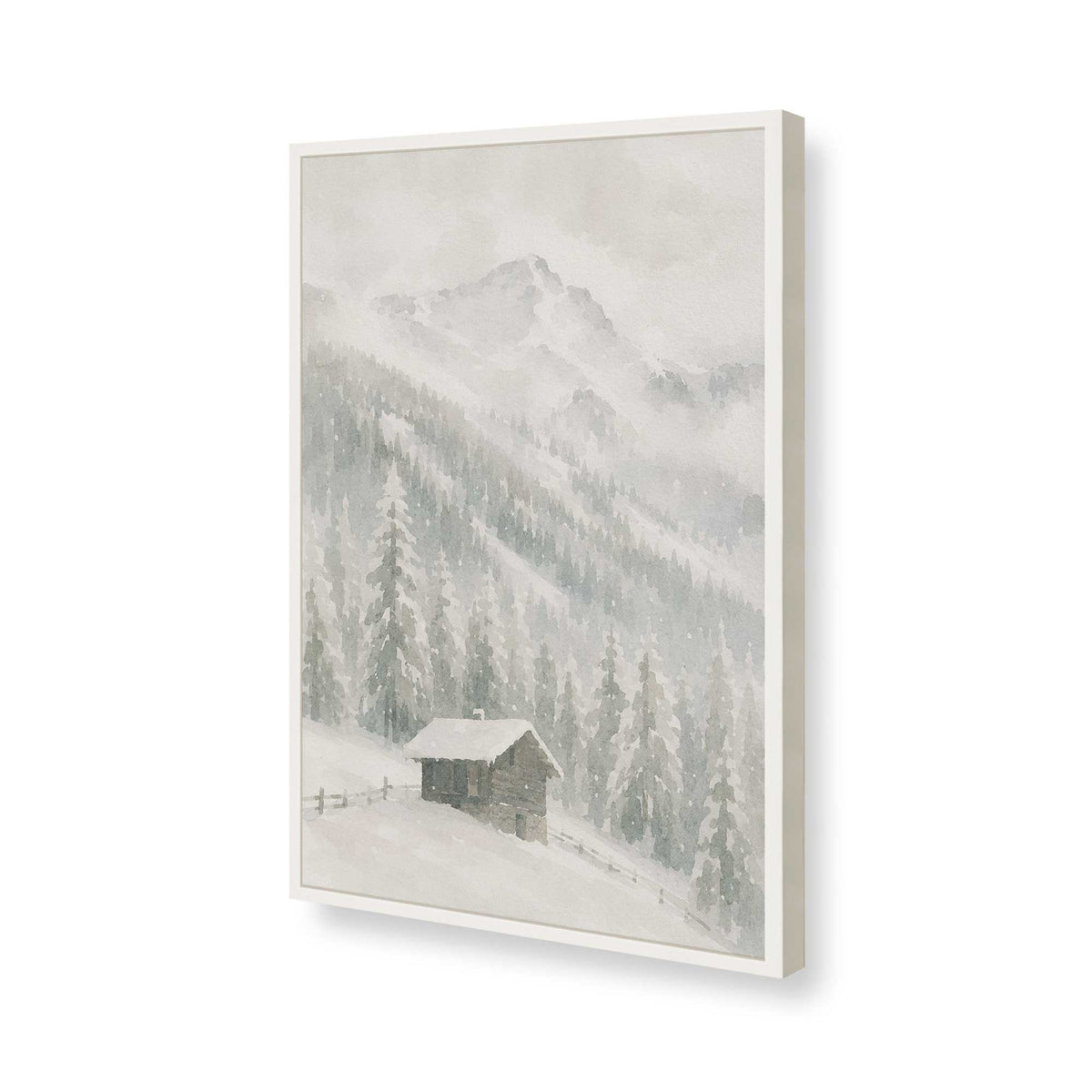 [Color:Opaque White], Picture of art in a Opaque White frame of the corner