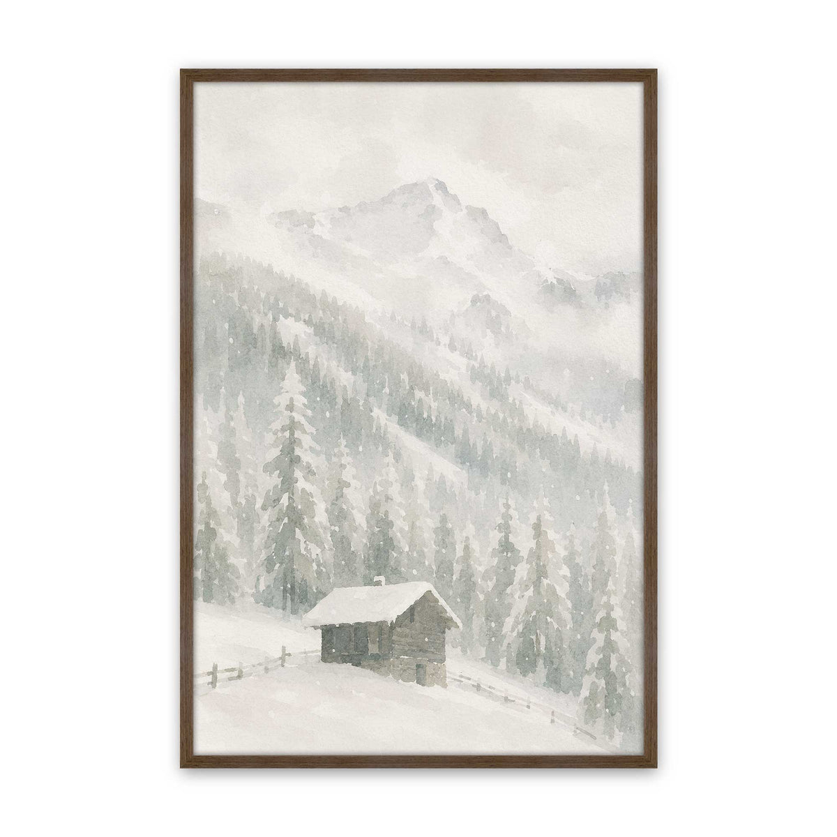 [Color:Walnut], Picture of art in a Walnut frame