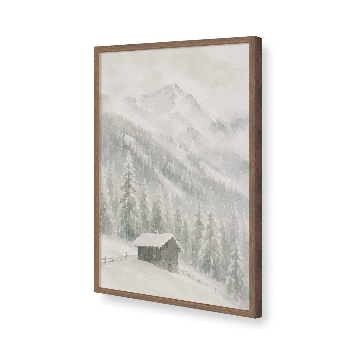 [Color:Walnut], Picture of art in a Walnut frame of the corner