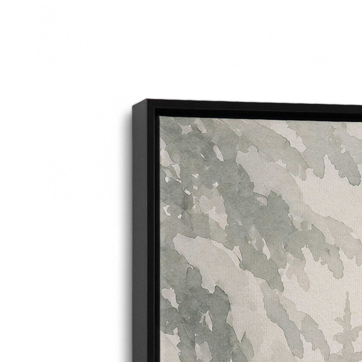 [Color:Satin Black], Picture of art in a Satin Black frame at an angle