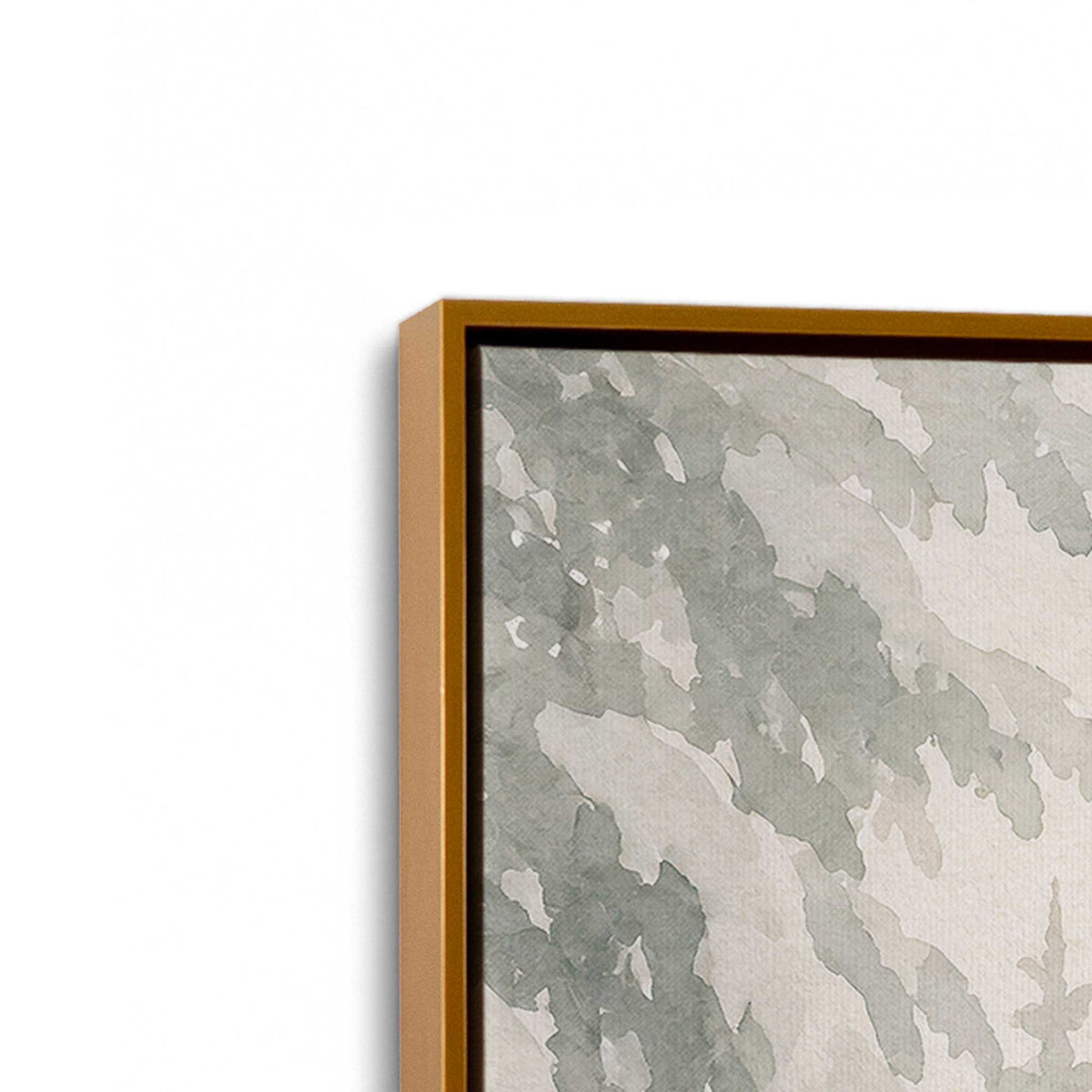 [Color:Polished Gold], Picture of art in a Polished Gold frame at an angle