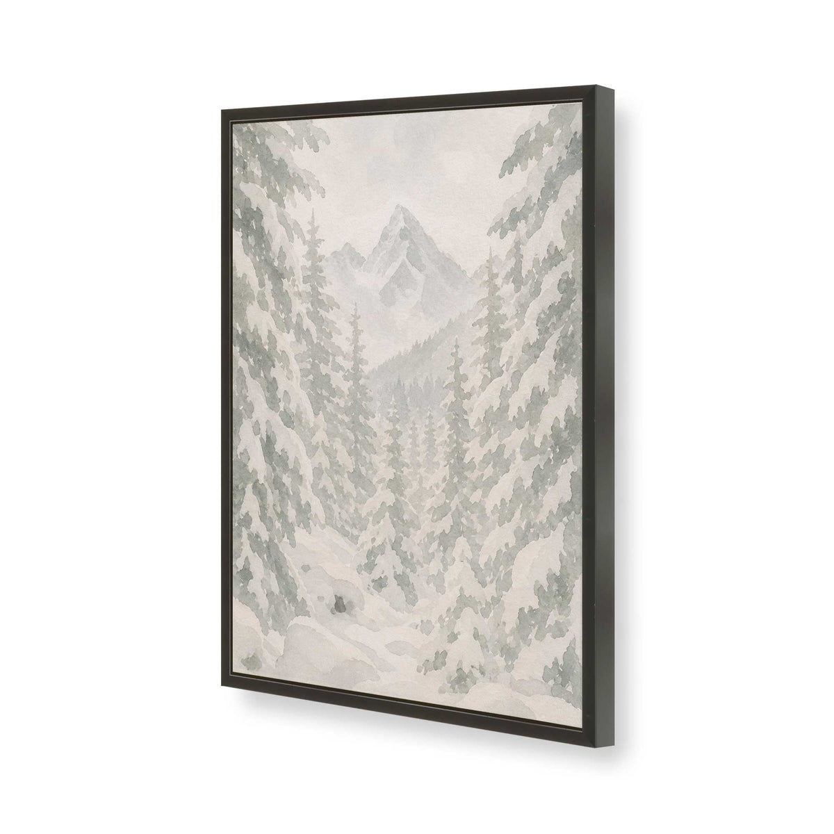 [Color:Satin Black], Picture of art in a Satin Black frame of the corner