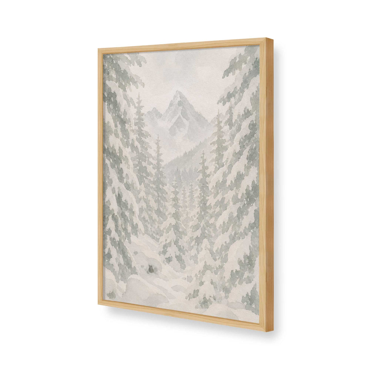 [Color:American Maple], Picture of art in a American Maple frame of the corner