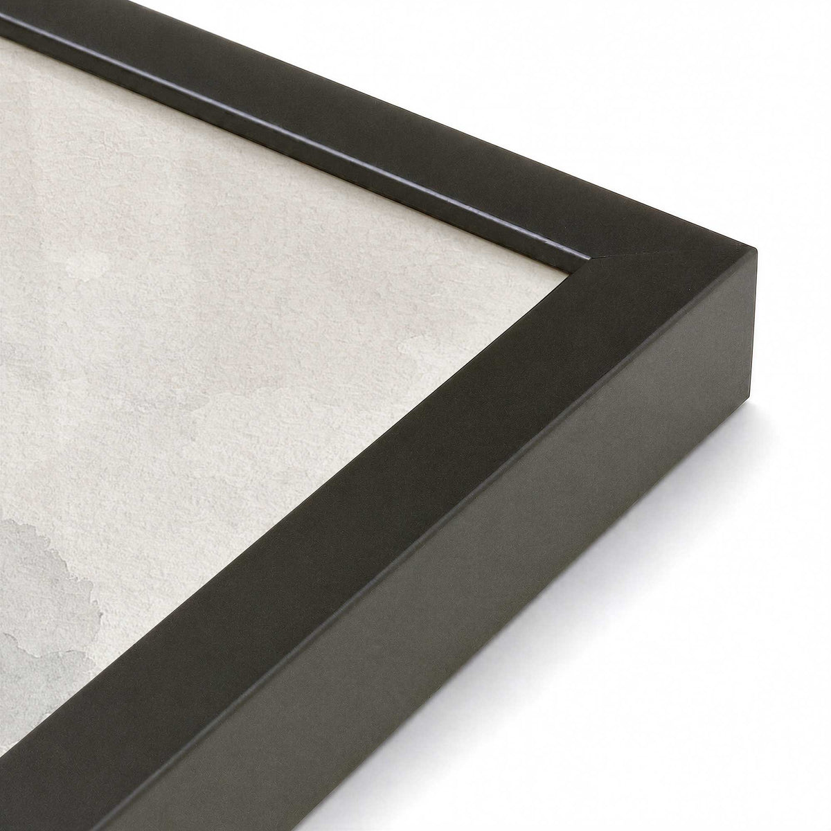 [Color:Satin Black], Picture of art in a Satin Black frame at an angle