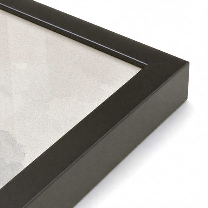 [Color:Satin Black], Picture of art in a Satin Black frame at an angle