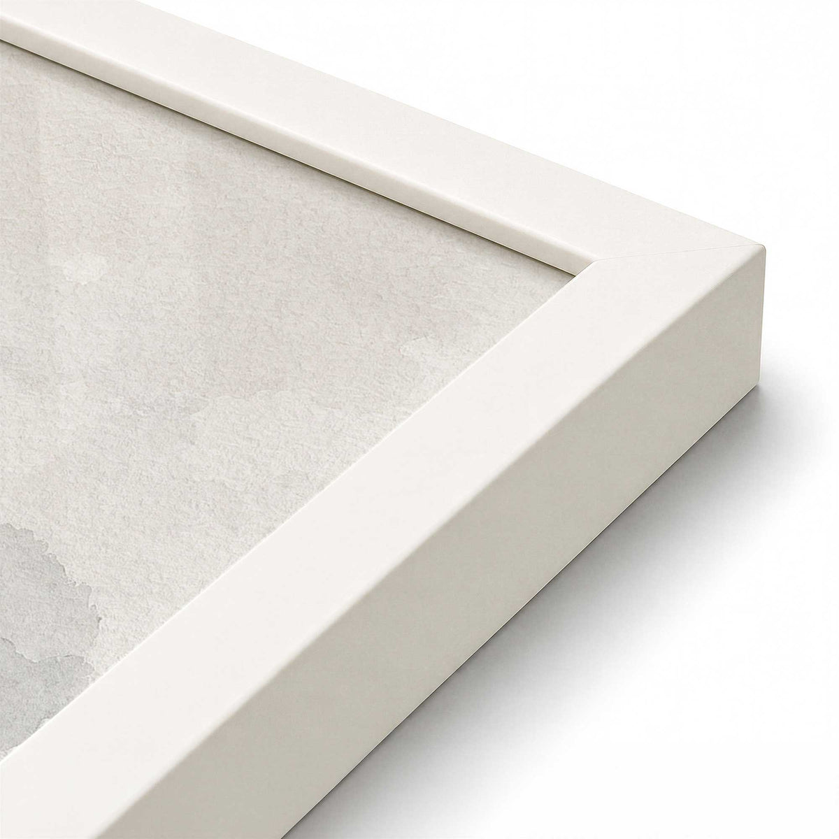 [Color:Opaque White], Picture of art in a Opaque White frame at an angle