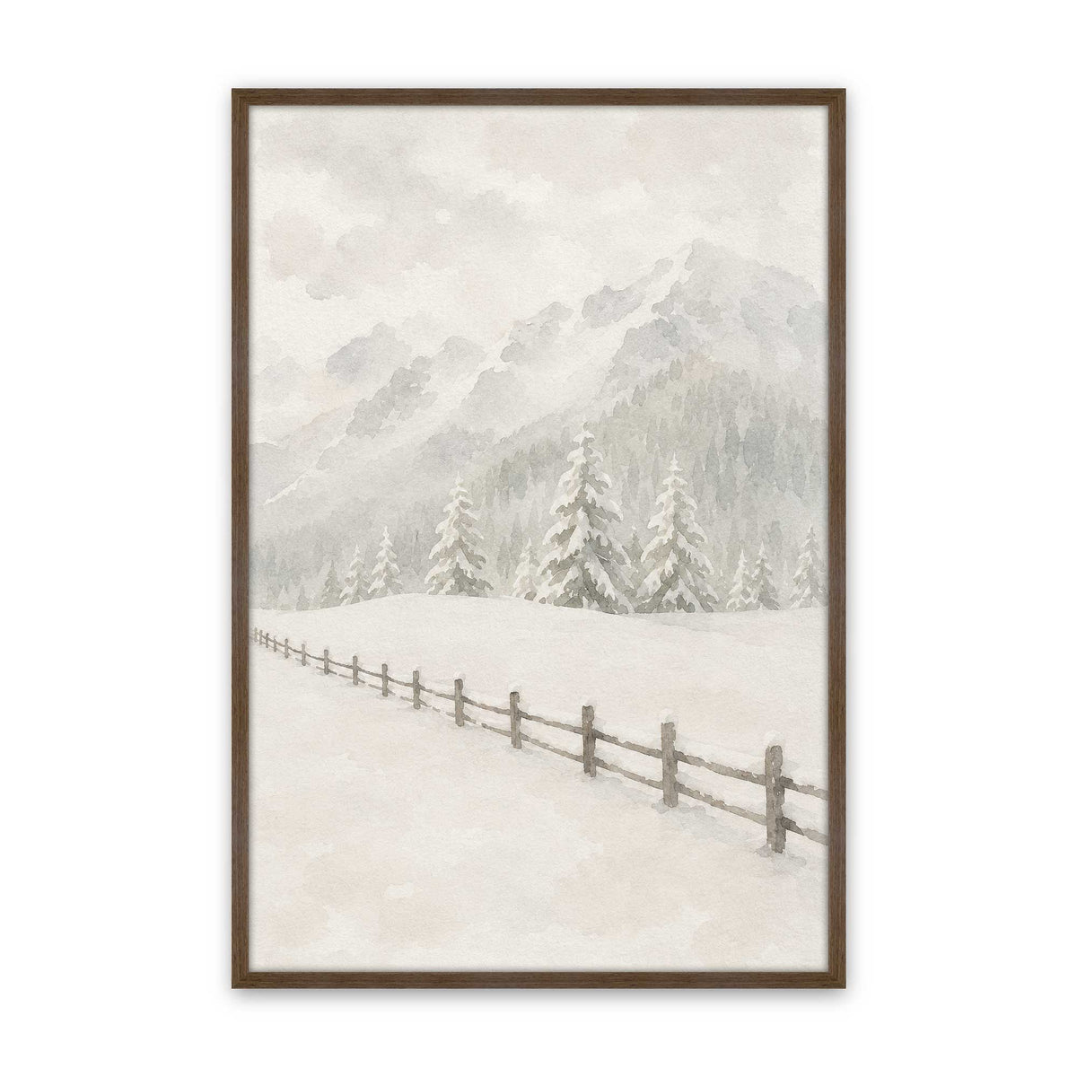 [Color:Walnut], Picture of art in a Walnut frame