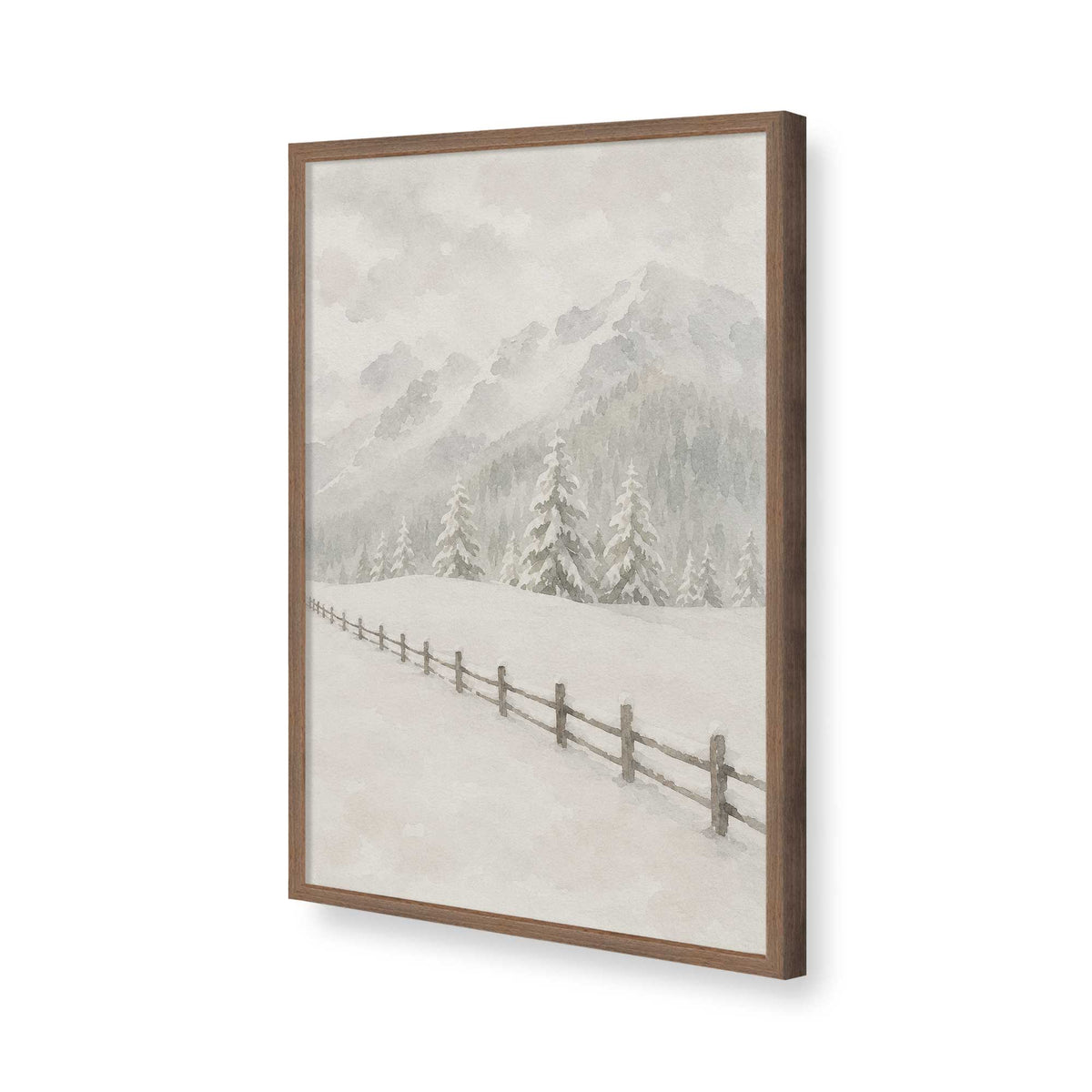 [Color:Walnut], Picture of art in a Walnut frame of the corner