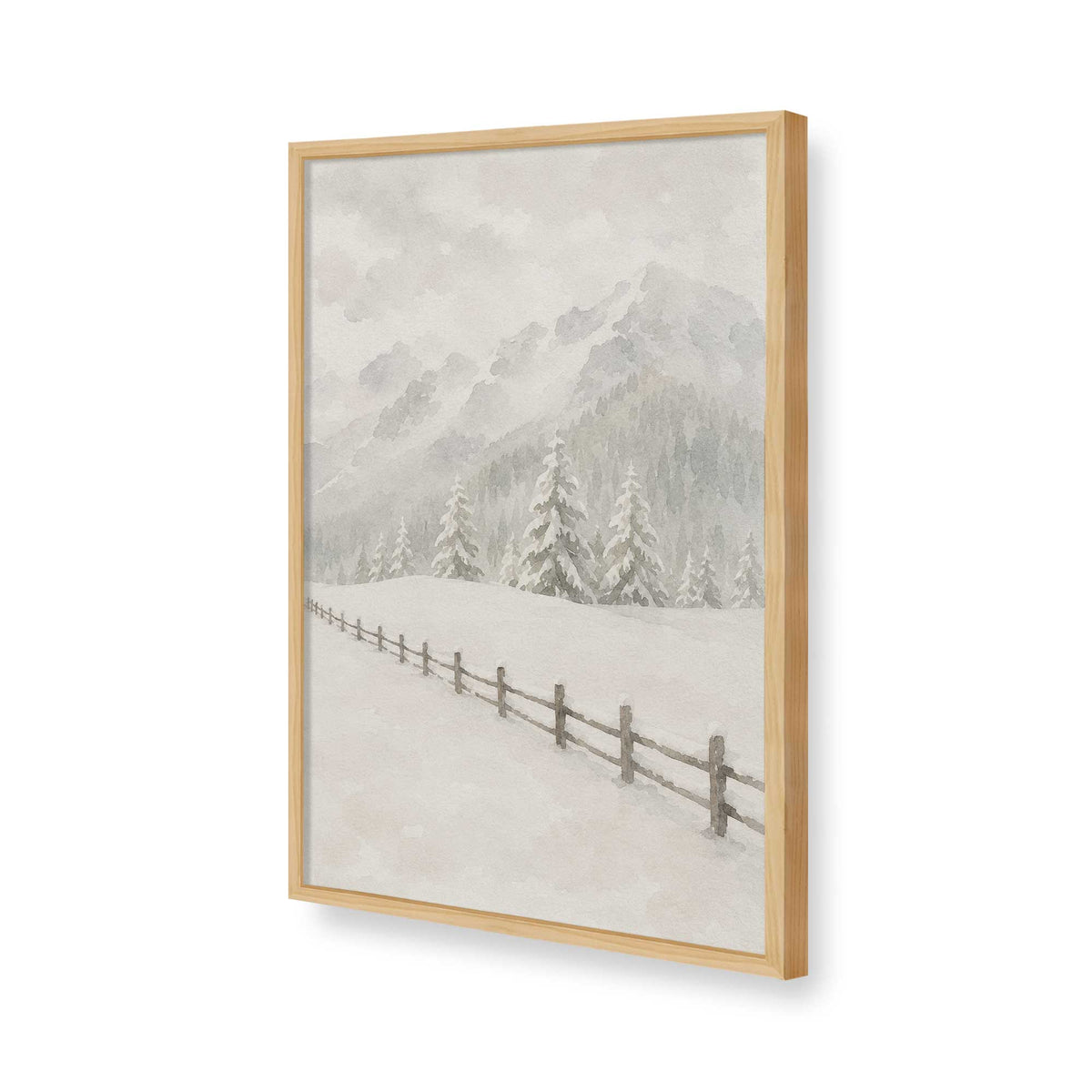 [Color:American Maple], Picture of art in a American Maple frame of the corner