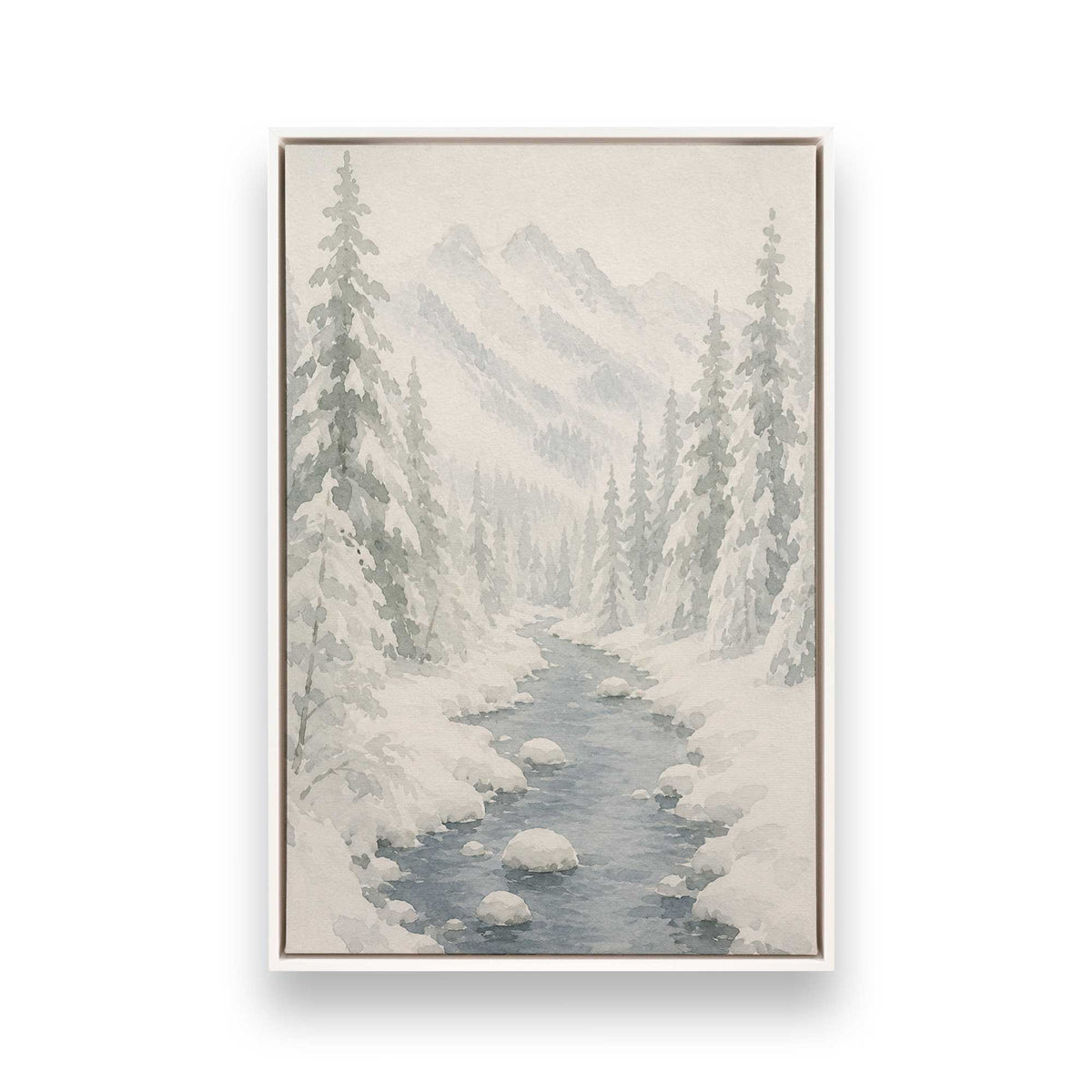 [Color:Opaque White], Picture of art in a White frame