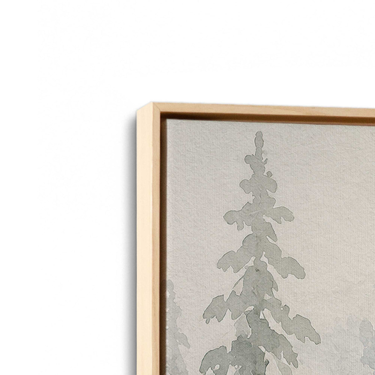 [Color:American Maple], Picture of art in a American Maple frame at an angle