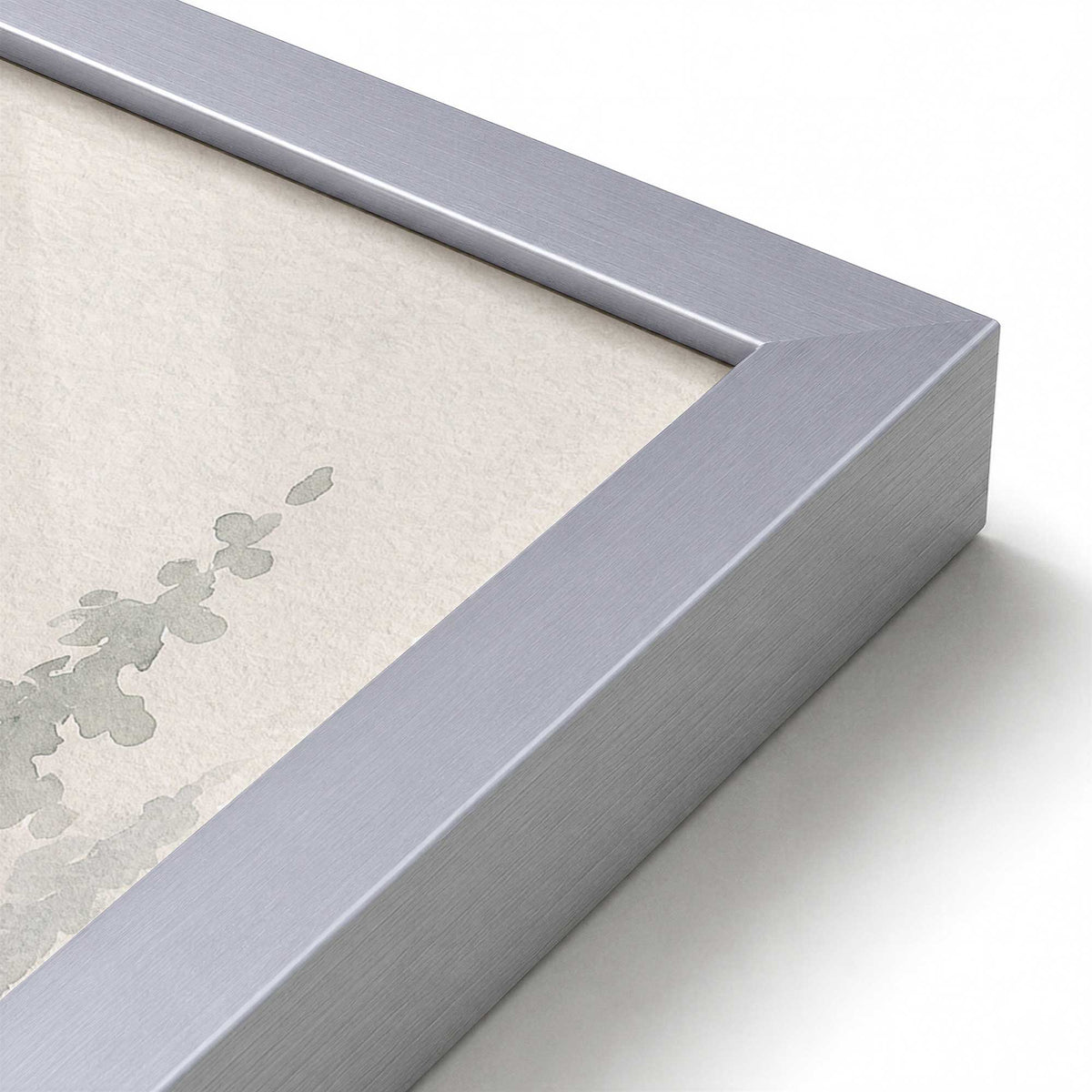 [Color:Polished Chrome], Picture of art in a Polished Chrome frame at an angle