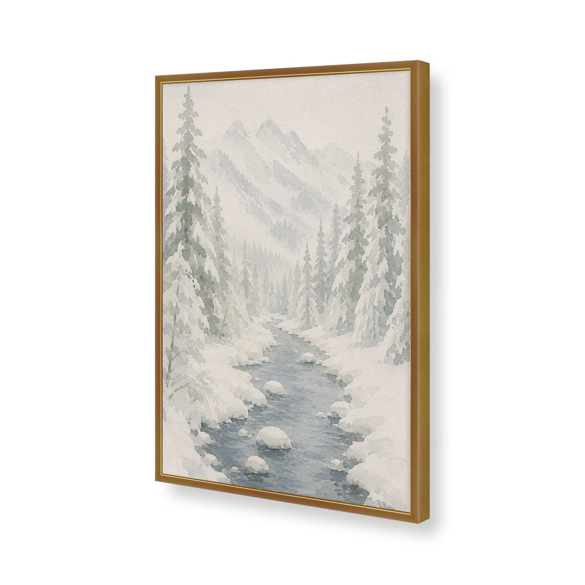 [Color:Polished Gold], Picture of art in a Polished Gold frame of the corner