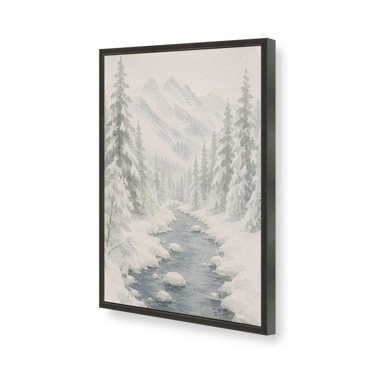 [Color:Satin Black], Picture of art in a Satin Black frame of the corner
