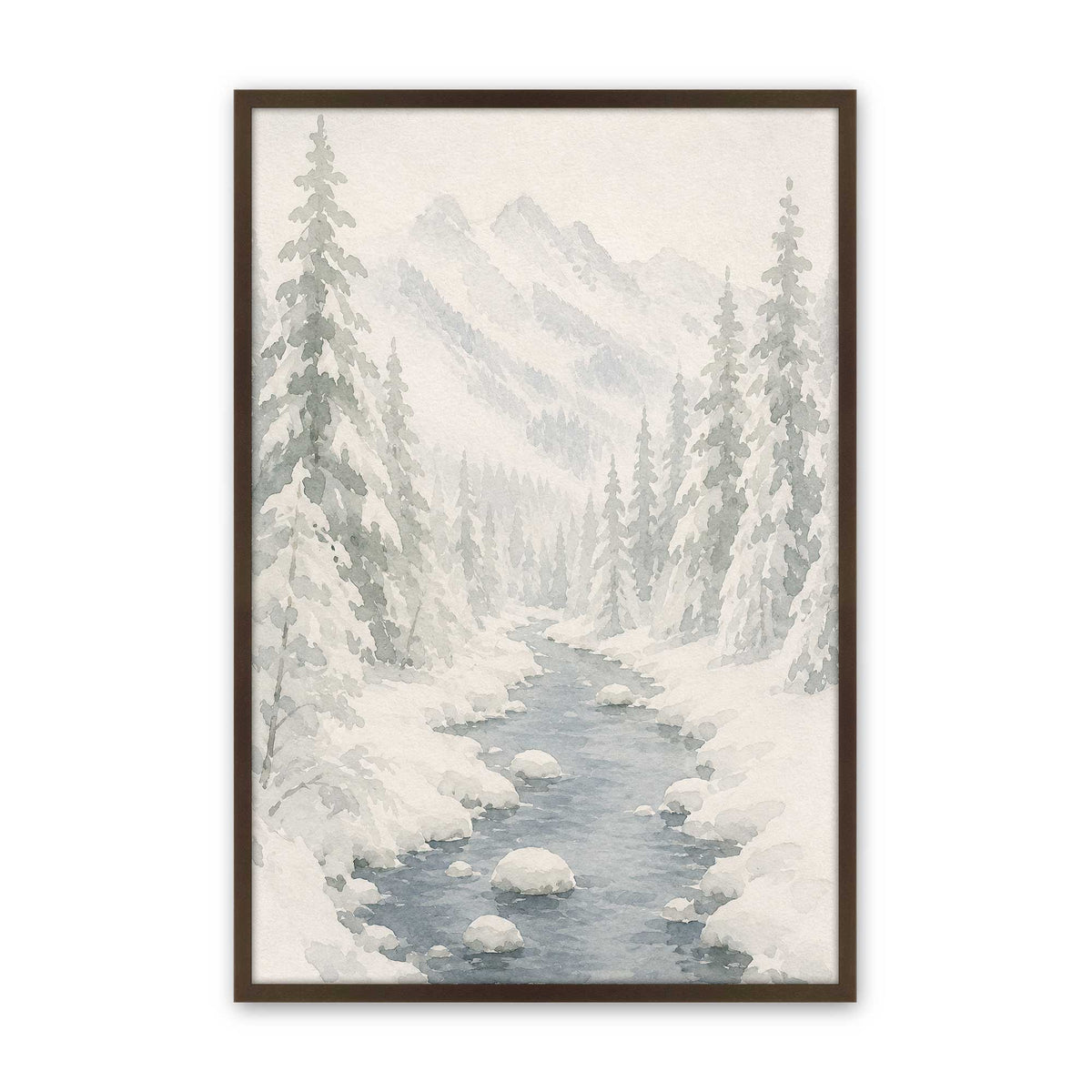 [Color:Brown], Picture of art in a Brown frame