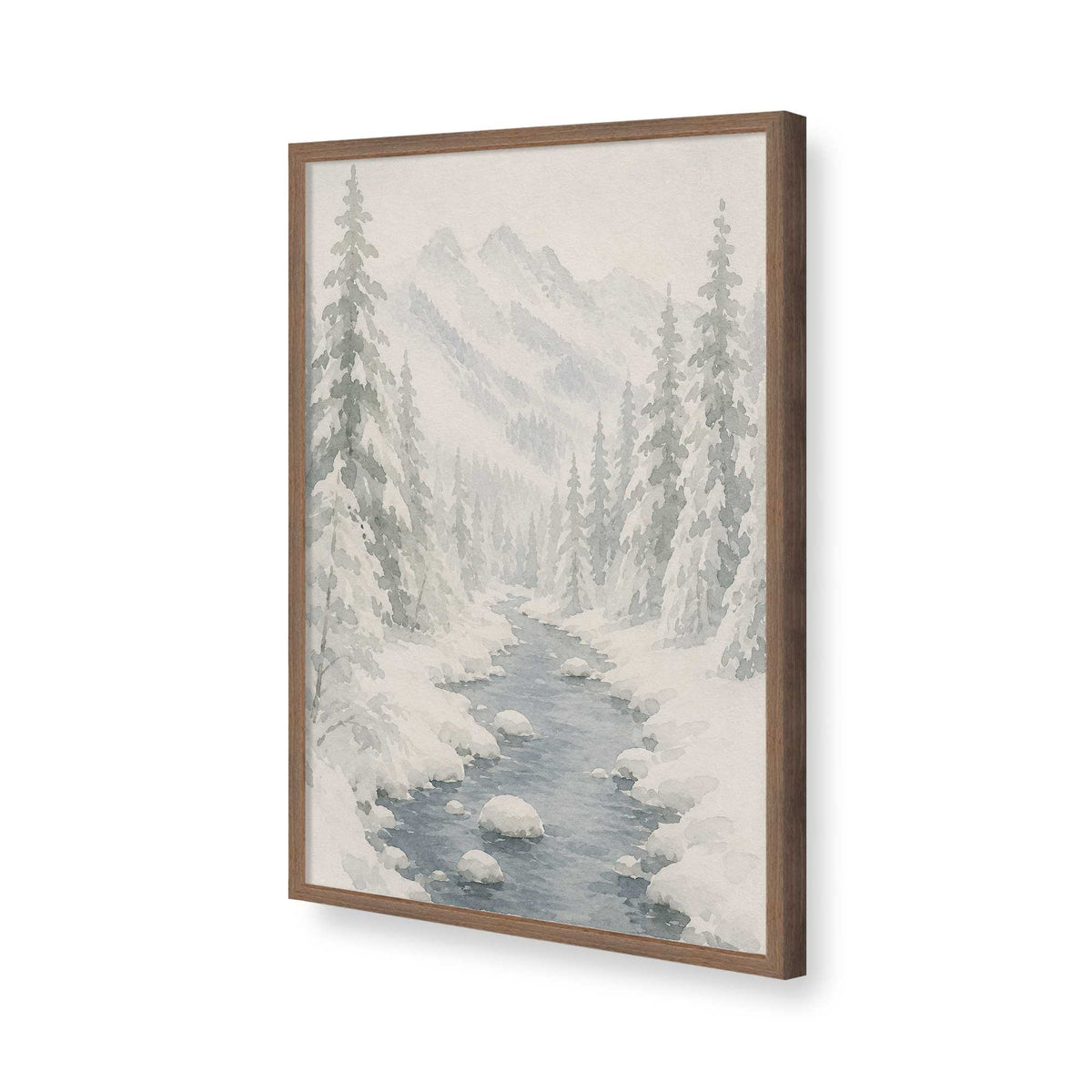 [Color:Walnut], Picture of art in a Walnut frame of the corner