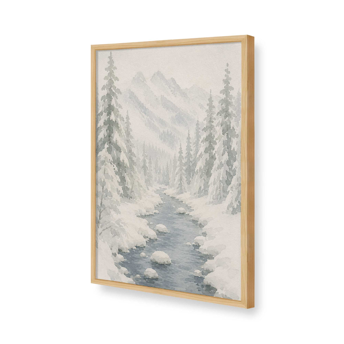 [Color:American Maple], Picture of art in a American Maple frame of the corner