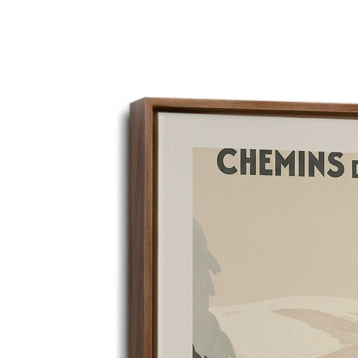 [Color:Walnut], Picture of art in a Walnut frame at an angle