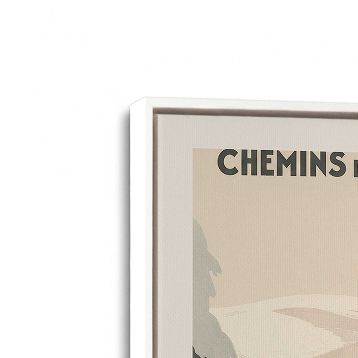 [Color:Opaque White], Picture of art in a White frame at an angle