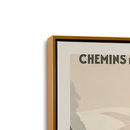 [Color:Polished Gold], Picture of art in a Polished Gold frame at an angle