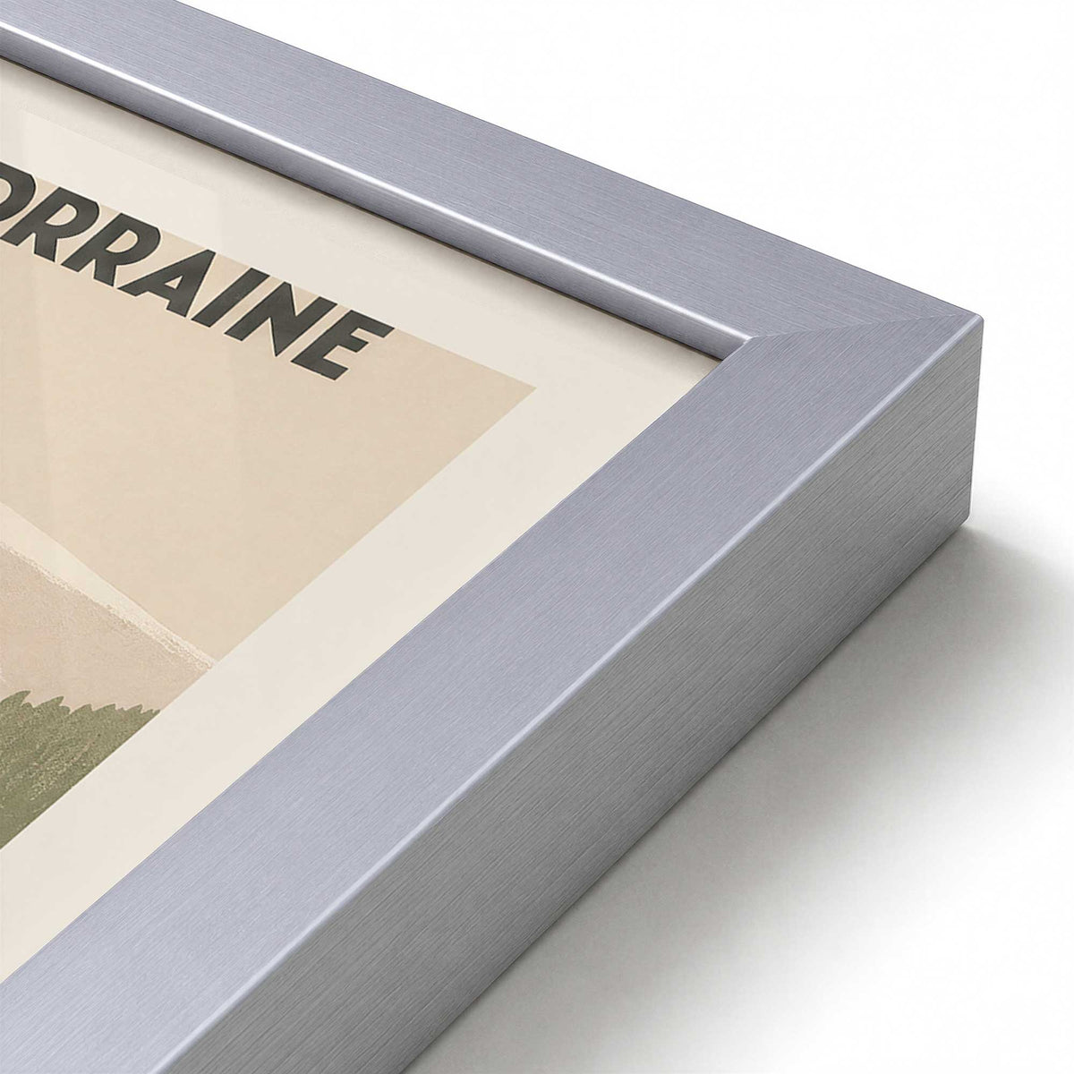 [Color:Polished Chrome], Picture of art in a Polished Chrome frame at an angle