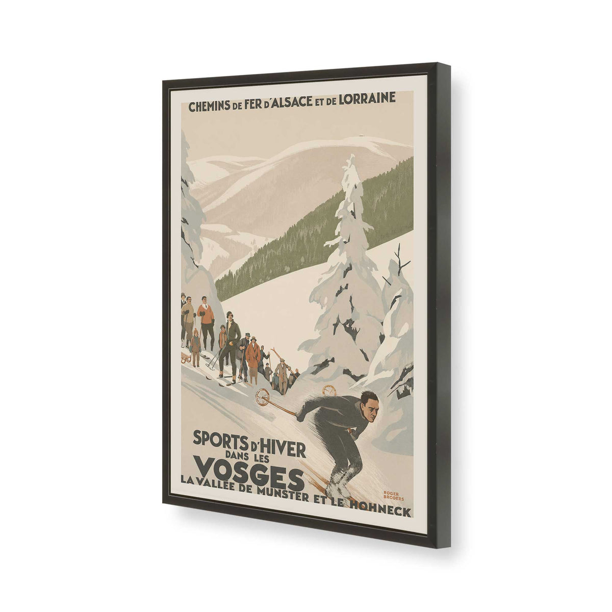 [Color:Satin Black], Picture of art in a Satin Black frame of the corner