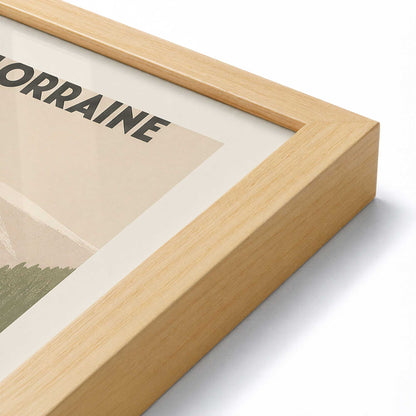[Color:American Maple], Picture of art in a American Maple frame at an angle